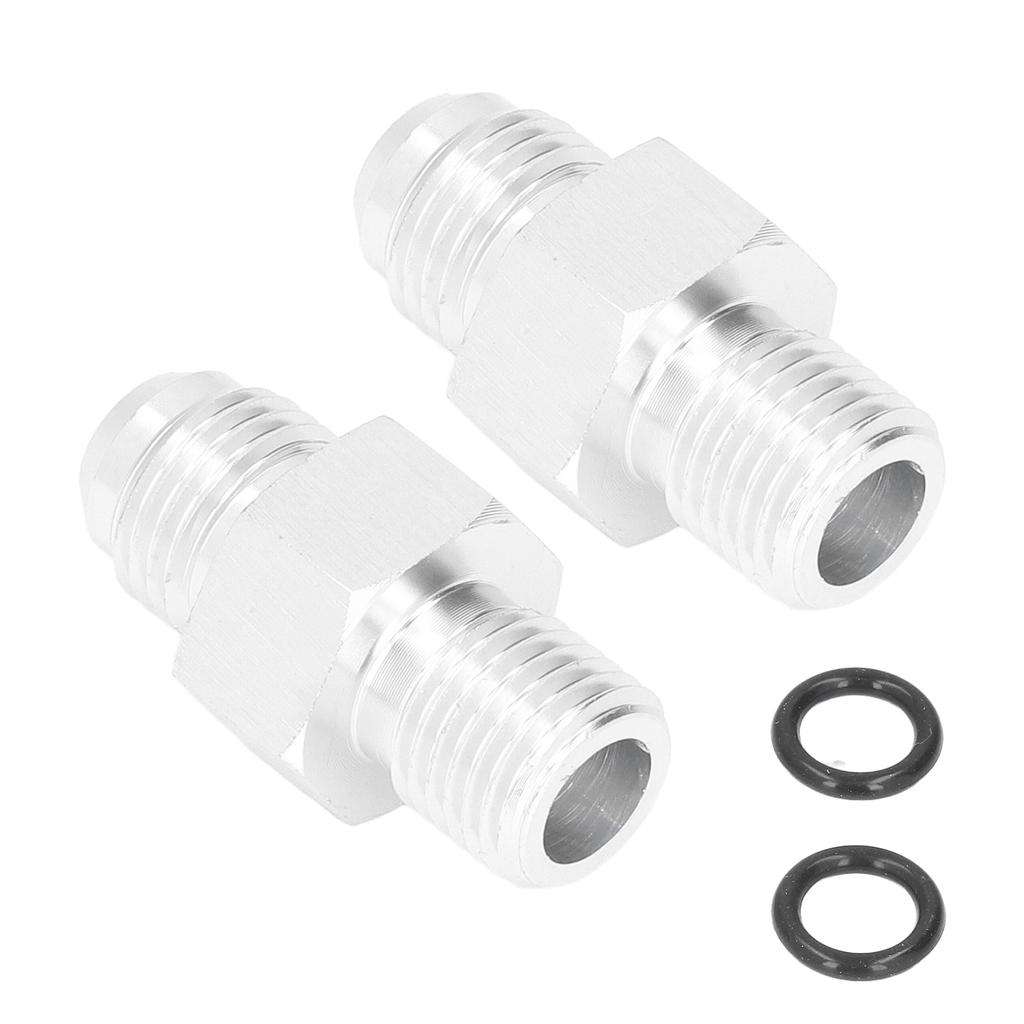 Pair Transmission Cooler Adapter Fittings ‑6AN to 1/4in NPSM 316‑3000833 for GM TH350 TH400 4L60E 4L70E 700R4 TR6060