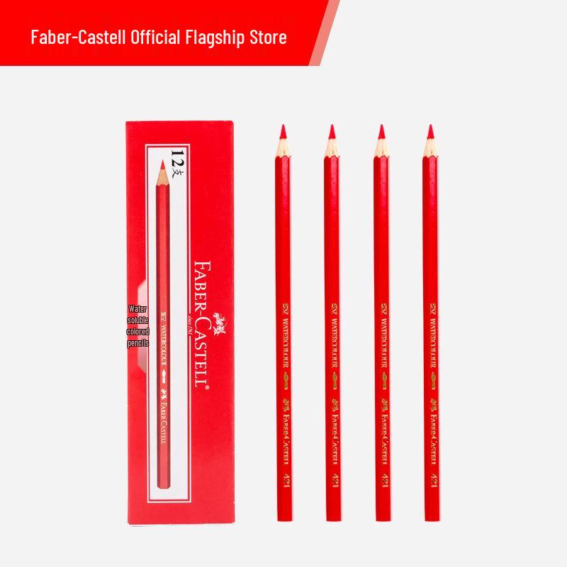 

Faber-Castell 12-Piece Water-Soluble Colored Pencil Set in Black - Hand-Painted Refill 399 black oil-based