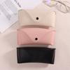1Pc Leather Eye Glasses Sunglasses Hard Case Protector Box Portable Solid Color