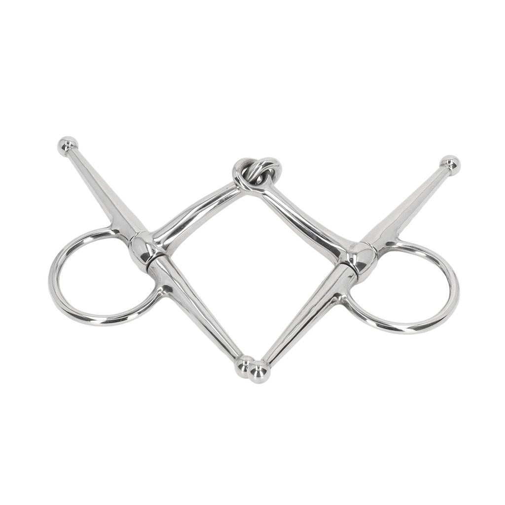 Full Cheek Horse Snaffle Bit Rustfritt stål Ring Farm Joint Bit for 125 mm Hestemunn
