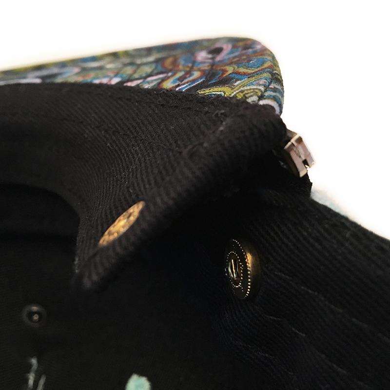 Heiteo Brim Changeable Snapback Flannel Paisley Teal