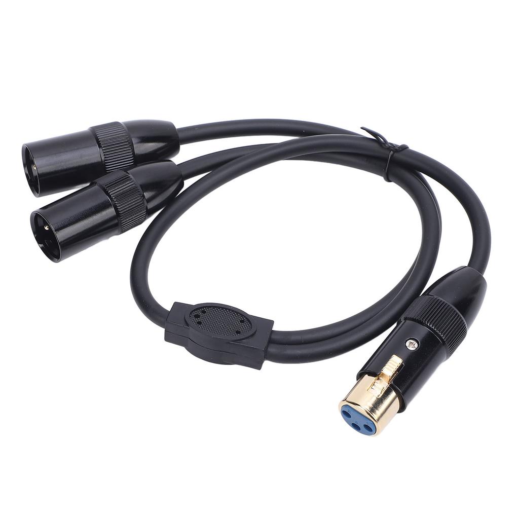 Mikrofon Y-splitterkabel 1,6 fot 3-pins dobbel hunn XLR til hann XLR splitterkabel for mikrofon