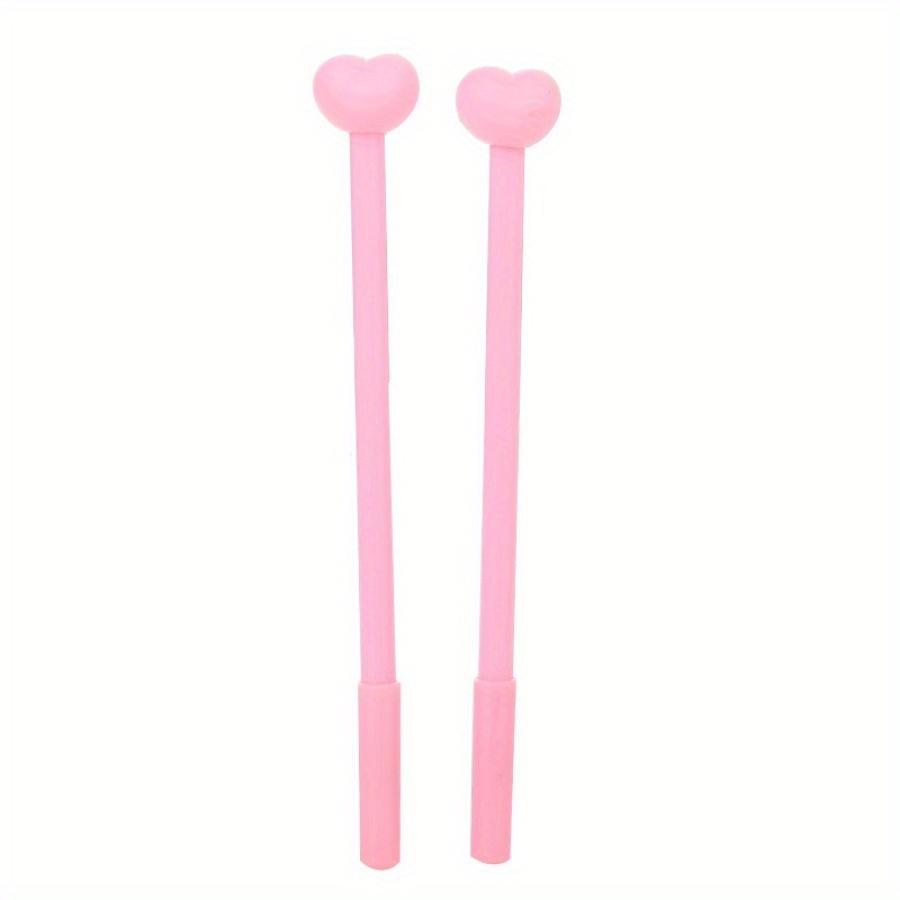 School Season 10pcs 0.5mm Creative Girly Heart Pink Series Gel Pen Cute Stationery Cartoon Love Water-based Pen Signature Pen