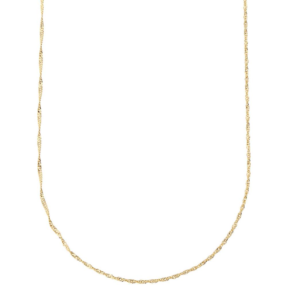 K18 Screw Certified 18K Gold Necklace [FAIRY CULLET] Chain, 40cm, Approx. 1.1mm Wide, Approx. 1.1g,