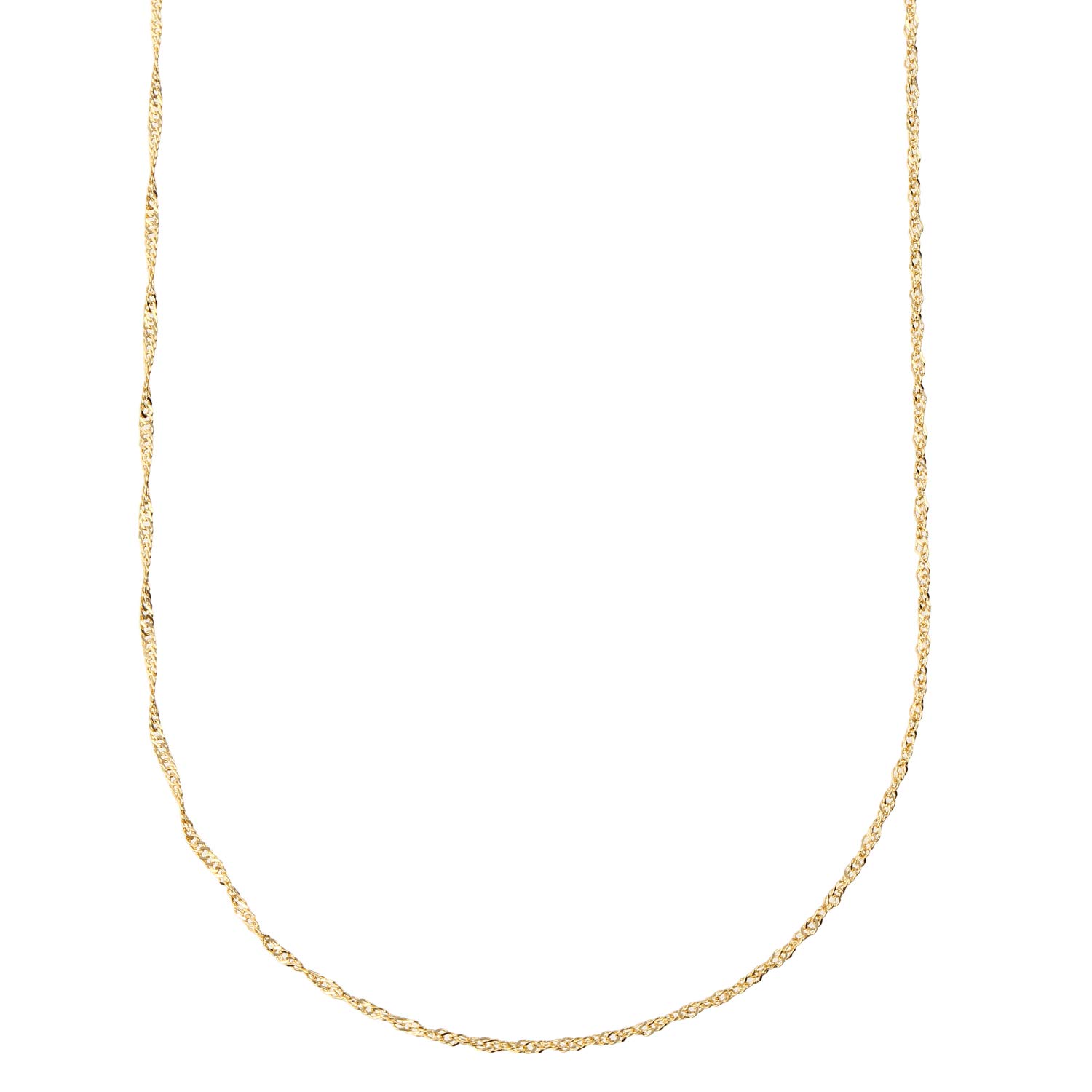 

K18 Винтовое Сертифицированное Золотое Ожерелье 18K [FAIRY CULLET] Цепочка, 40см, Прибл.. Ширина 1,1 мм, Прибл.. 1.1г,