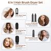 6-in-1 Hair Styler 1000W Fast Drying Motor Auto-Wrap Curling Iron Hot Air Brush Straightening Tools