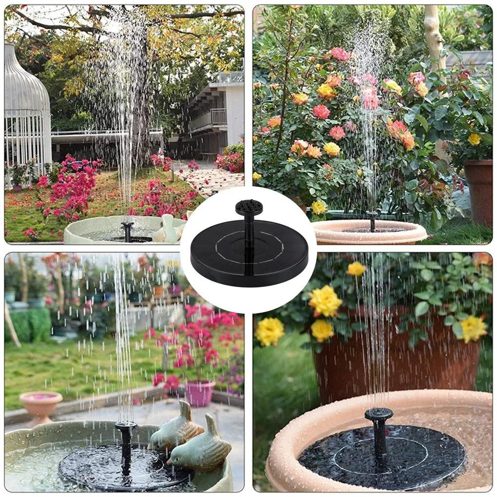 Solar Water Fountain - Mini Solar-Powered, Pool/Pond Waterfall Fountain, Outdoor Garden Decoration & Bird Bath Supplies