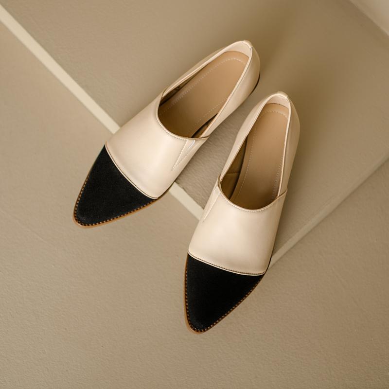 Fashion 2025 New Classic Women Pumps Spring Autumn Office Ladies Casual Mid Heels Comfortable Genuine Leather High-heeled Shoes Woman