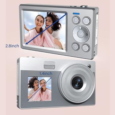 Retro Digitalkamera mit Dual-Bildschirm, 5000W Hohe Pixelzahl, 16x Zoom, Für Studenten, Teenager, Reisefotografie