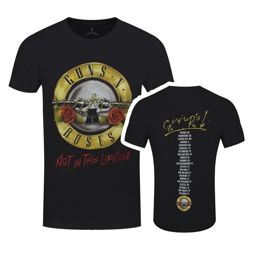 

Guns N Roses T-Shirt Not In This Lifetime Tour GNR Rock Band Black Official L