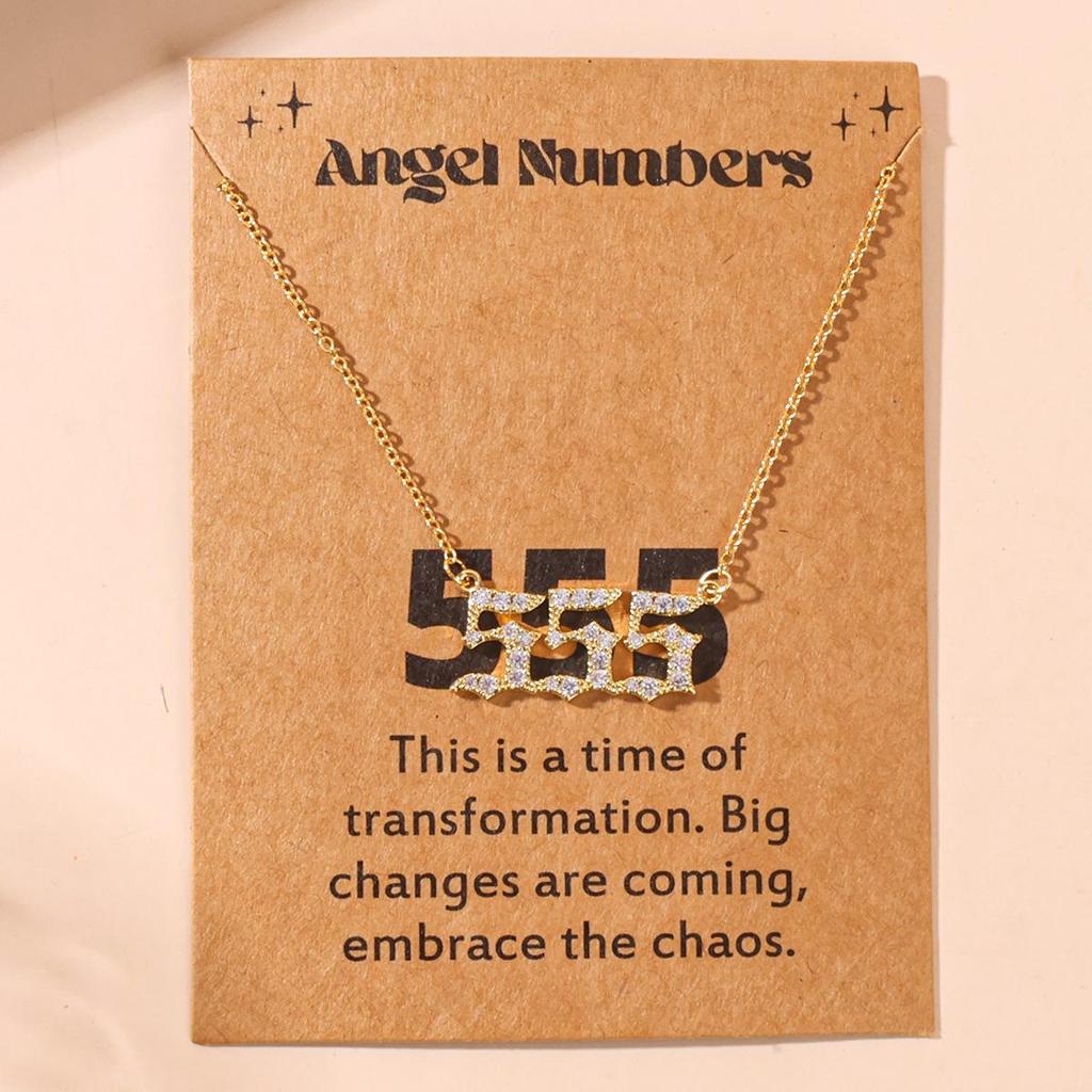 Gold 777 Diamond-Inlaid Necklace for Women - Versatile Clavicle Chain Pendant Jewelry