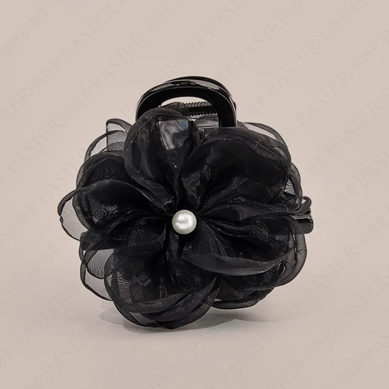 

Однотонный шифоновый цветок жемчуг заколка-краб для волос для женщин девушек милое украшение для волос зажим-краб заколка для волос шпилька модные аксессуары для волос