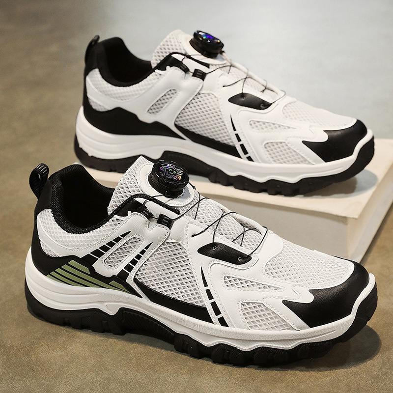 Hiking Shoes Summer Men's Shoes New Breathable Hollow Mesh Shoes Men's Non-slip Wear-resistant Sports Shoes Casual Dad Shoes Men