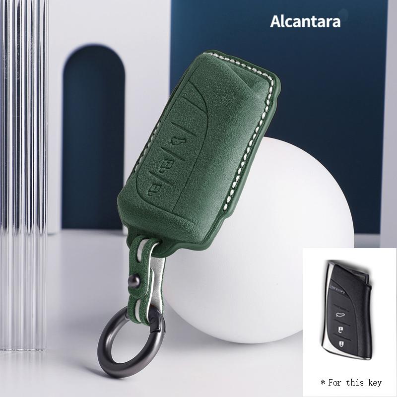 New Suede Key Case Car Key Cover Shell For For Lexus ES NX GS RX UX250 UX260 ES350 LC500 3/4 Button Remote Key Holder Keychain