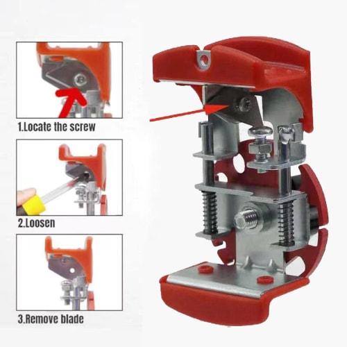 TiiCo Cable Stripper with 10 Replacement Blades, Manual Copper Wire Stripper, Wiring Tool, for Stripping Electrical Wires and Cords, DIY Tool, Cable C