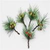 Artificial Pine Needle Greenery & Red Berry Bouquet for Holiday DIY & Gift Packaging