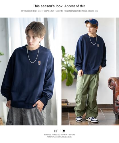 [IMPROVES] [SIDEWAYSTANCE] Embroidered One-Point Fleece Sweatshirt