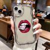 LZ20 Lips kiss design Clear Soft Wave Phone Cases for iPhone 15 13 Pro Max 12 mini 14 8 Plus XS Max XR 6 Protection Back Cover