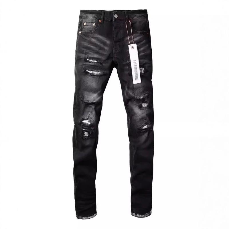 Mens Retro Distressed Slim Fit Denim