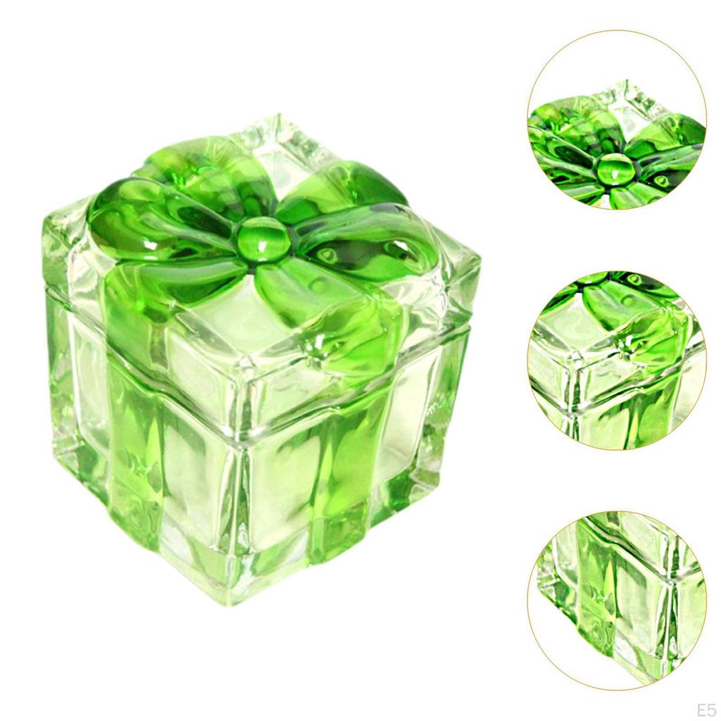 Candy Jar Sugar Bowl Glass Dish with Lid for Tea, Food, Cookies, Dried Fruit, Party