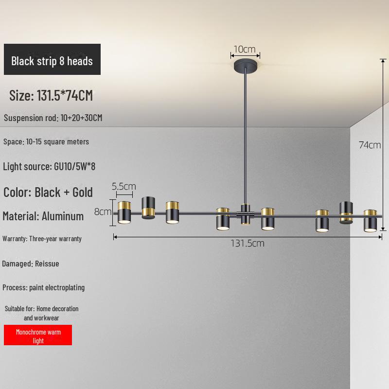 Modern Post-Modern Multi-Head LED Chandelier: Stylish Luxury for Dining Tables, Restaurants, and Bars