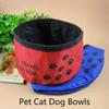Pet Travel Food Bags Dog Cat Waterproof Cloth Folding Feeding Bowl Portable Collapsible Outdoor Travel Food Dish  Dog Harness