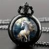 Retro Golden And Silvery Double Dragon Quartz Pocket Watch