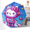 1pc Hello Kitty Astronaut Space Adventure Umbrella with Plastic Handle,Suitable for All Seasons Home Travel Outdoor UmbrellaSanlio047