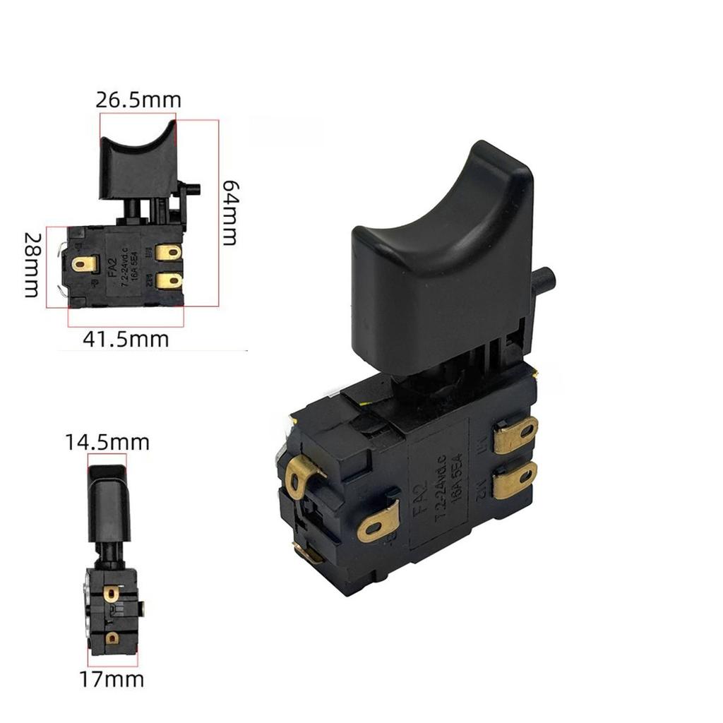 Lightweight Plastic Forward Reverse Switch For 12V 21V Lithium Battery Drill Variable Speed Trigger Replacement Component