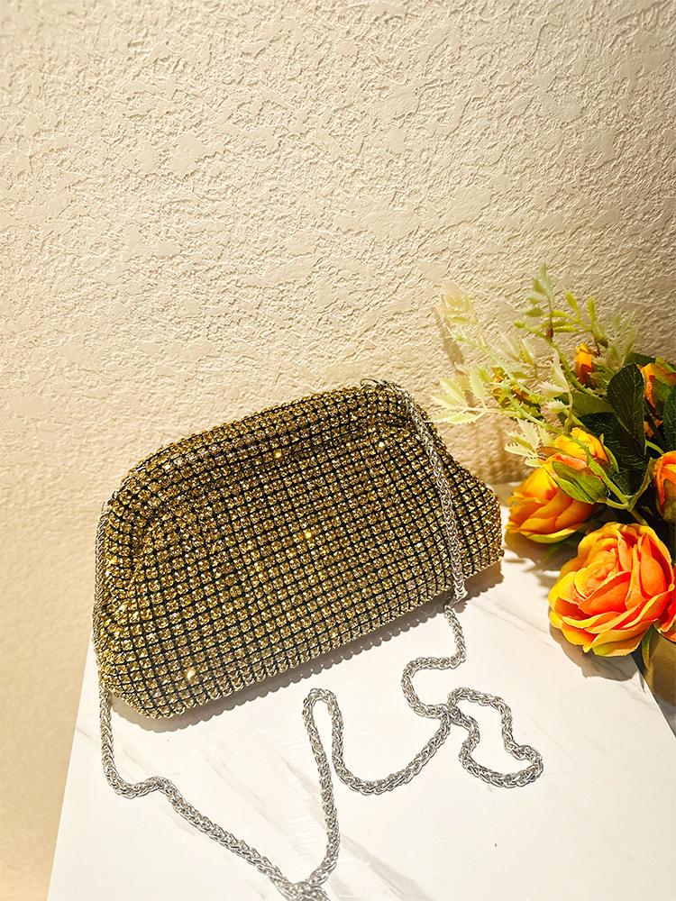 

Сумка Guangzhou Full Diamond Jacket French Diamond Banquet Cloud Bag Дизайнерская сумка через плечо золотой