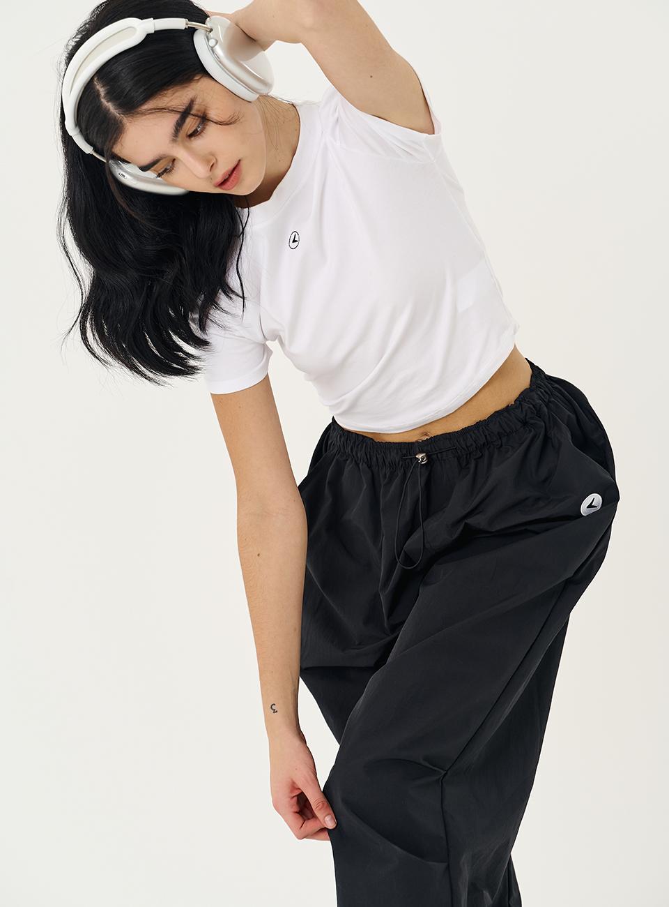 Interest Logo Crop Top_White Free