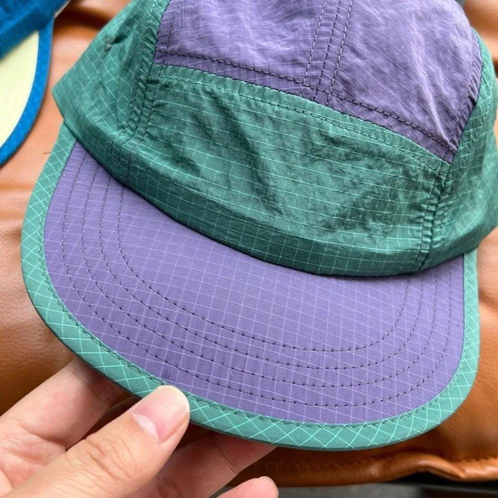 Flat-brimmed Men's Summer Hats Color Matching Hiking Camping Hat Baseball Cap  Outdoor Sport