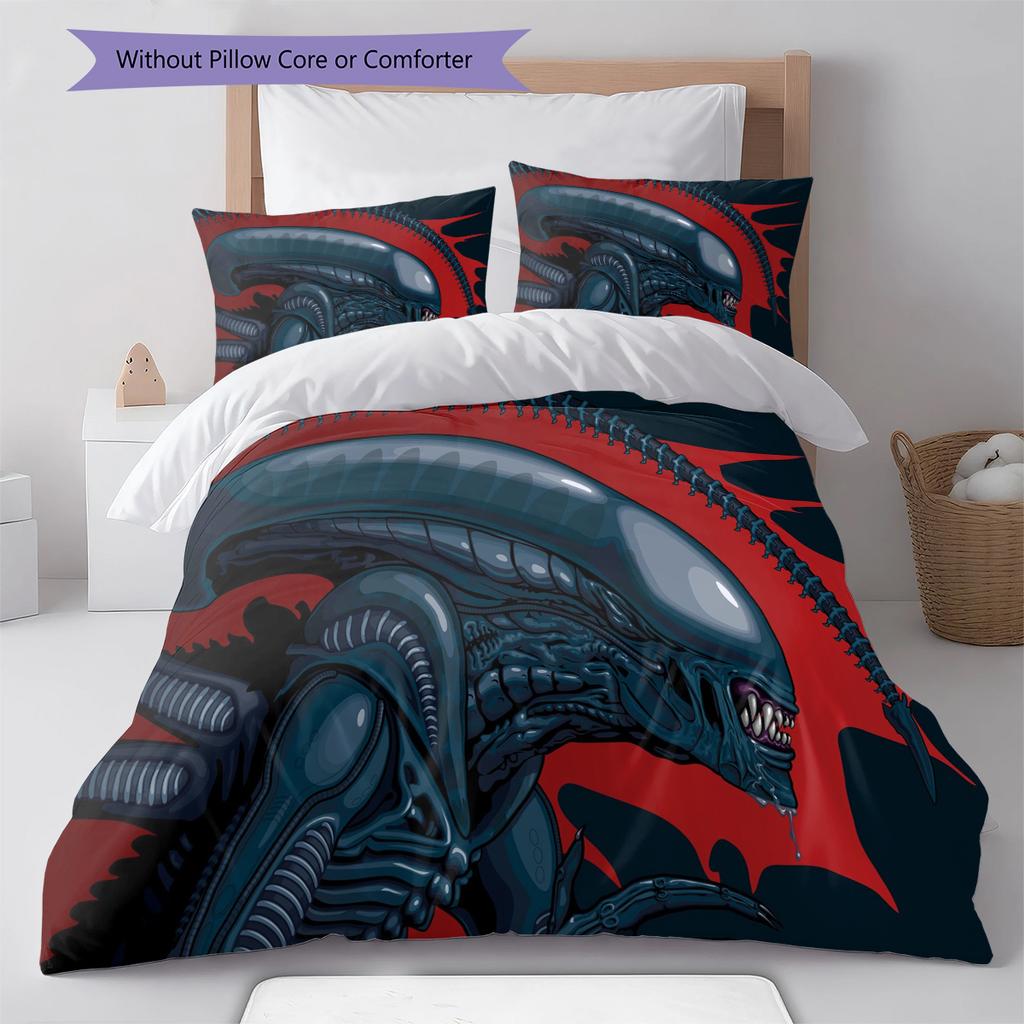 Cartoon Pattern Bedding Quilt Set Quilt Cover Pillowcase Home Decoration Birthday Gift (1 * Duvet Cover + 2 * Pillowcase, Without Core)