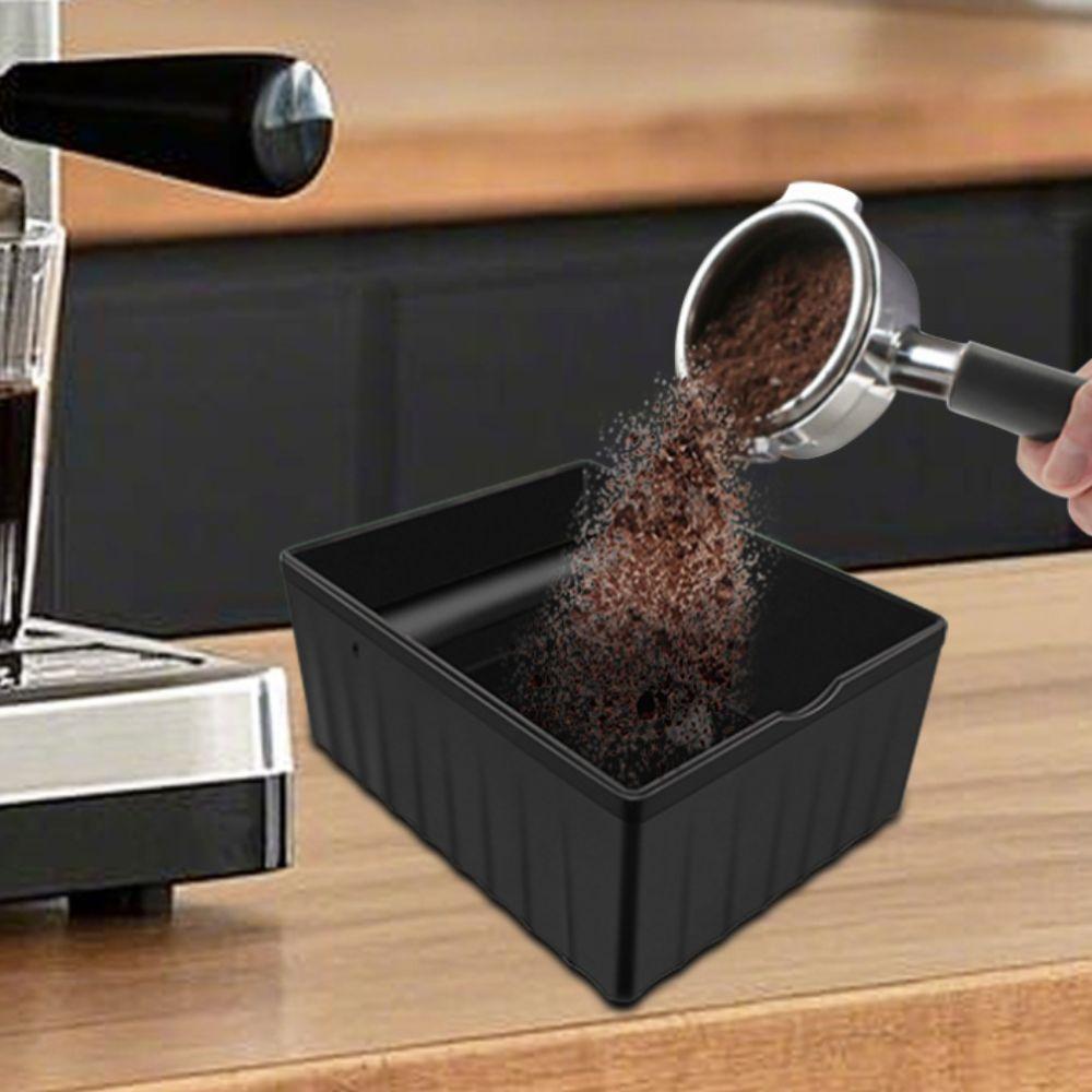 Large Capacity Coffee Grounds Tapping Box Rectangular Coffee Grind Waste Bin Coffee Knock Box  Cafe