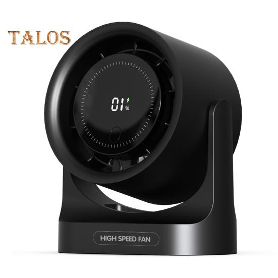 

Мини-настольный вентилятор, тихий безлопастной вентилятор охлаждения, цифровой дисплей, регулируемая скорость ветра, вращающийся аккумуляторный электрический вентилятор-циркулятор воздуха чёрный