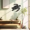 Modern Turtle Metal Wall Art, Ocean Animal Decor, Nautical Coastal Hanging Sign, Sea Wildlife Silhouette, Home Outdoor Metal Sculpture