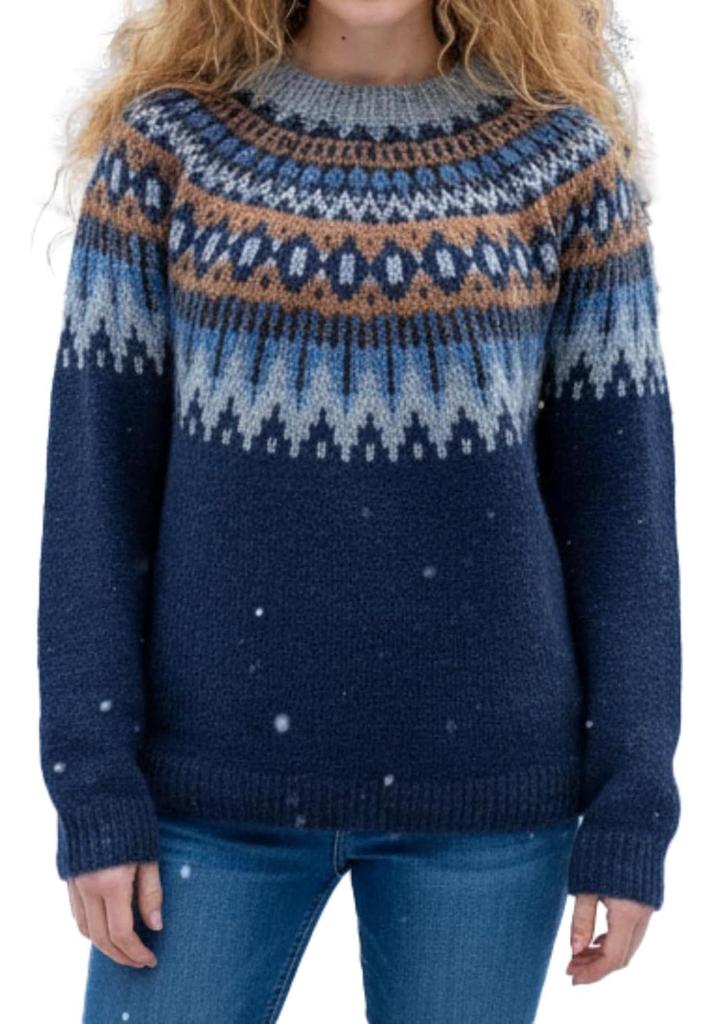 Women's 2026 American Style Color Block Sweater - Trendy Fashion Knitwear