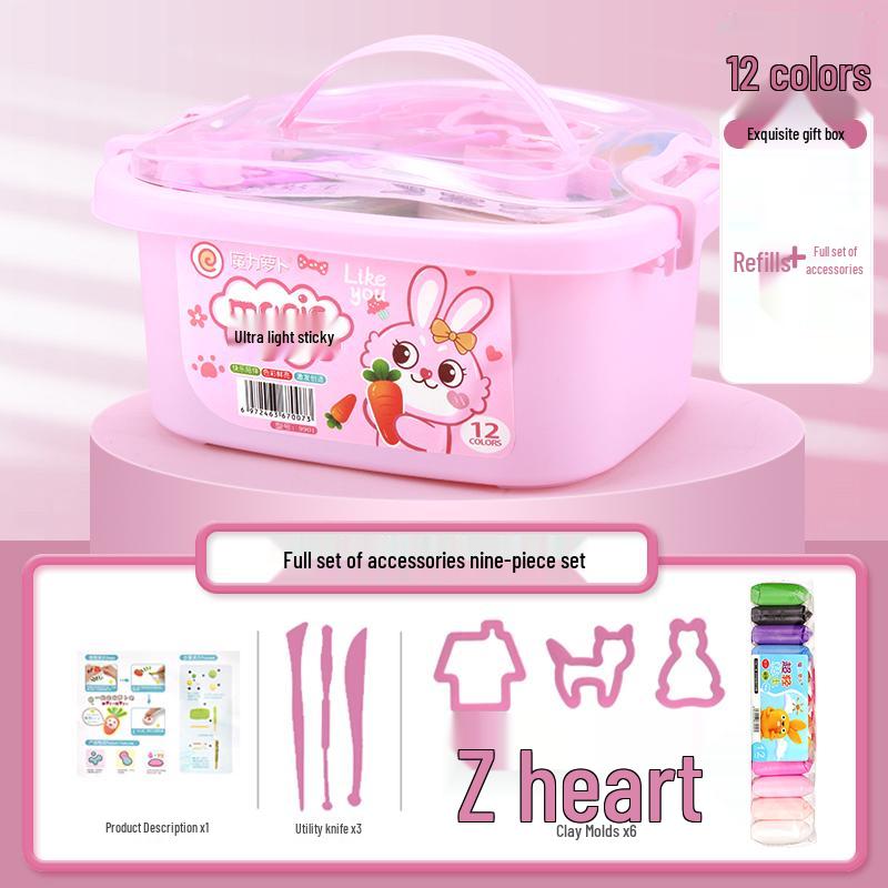 24-Color Large Pack White Clay Plasticine for Toddlers