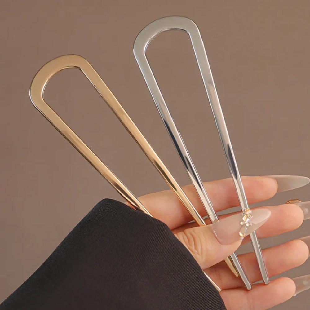 Simple U Shaped Hairpin Metal Hair Sticks U French Hair Clips Pins Fashionable Hair Jewelry Accessories for Women