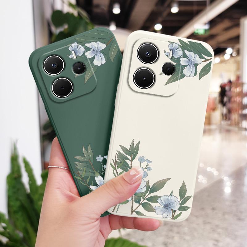 Encounter Flowers Phone Case For Xiaomi Redmi Note 14 13 12 12S 11 11S 10 10S 9 9S 15 15C 14C Pro Plus 4G 5G Liquid Silicone Cov