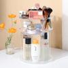 Large Capacity Acrylic Makeup Box with Rotating and Diamond Pattern Clear Diamond Pattern Gift for Women Dividers, 360° Design,