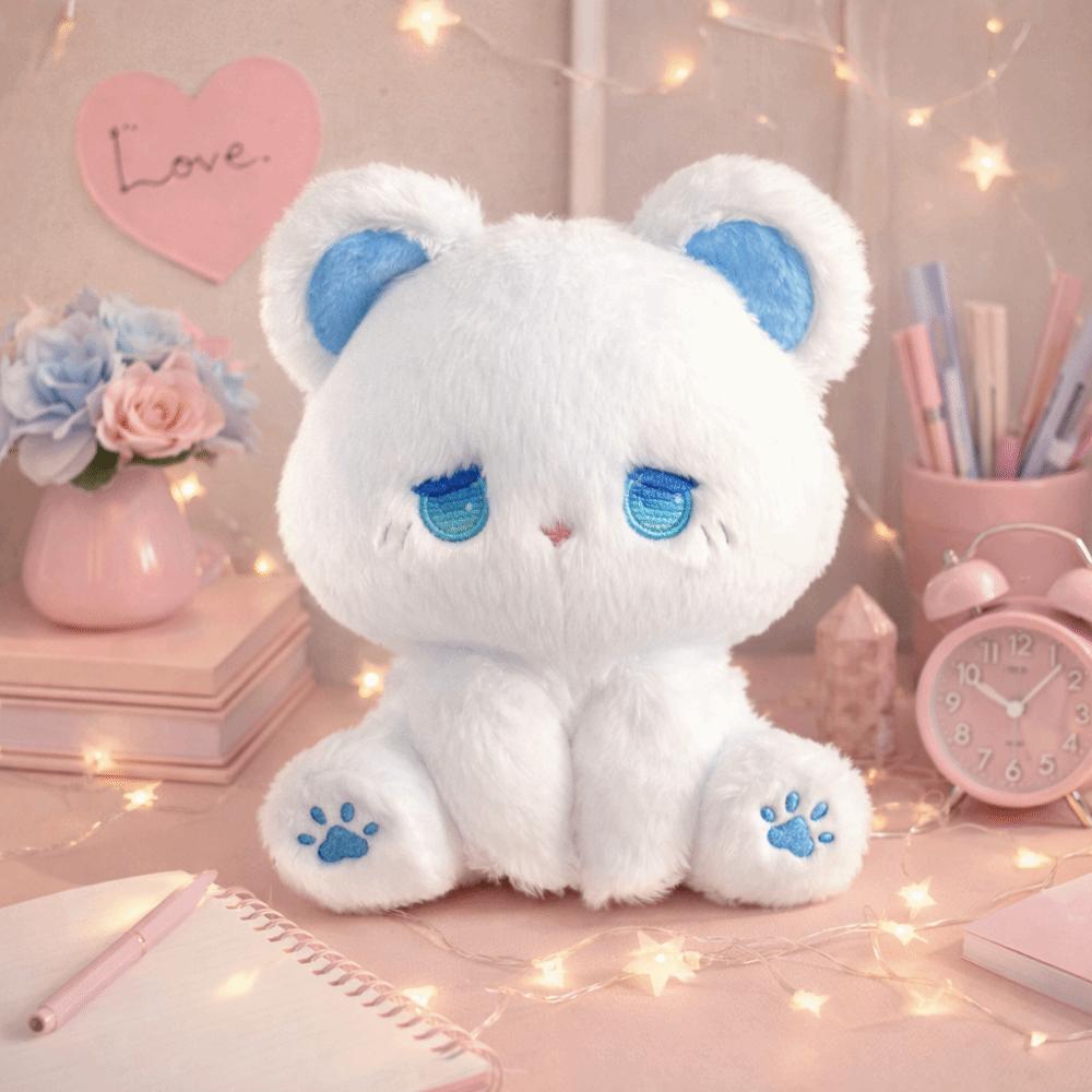 Cartoon Emo Dolls Sitting Posture Cat Plush Toy Emo Sad Kittens Plush Kids Birthday Gift