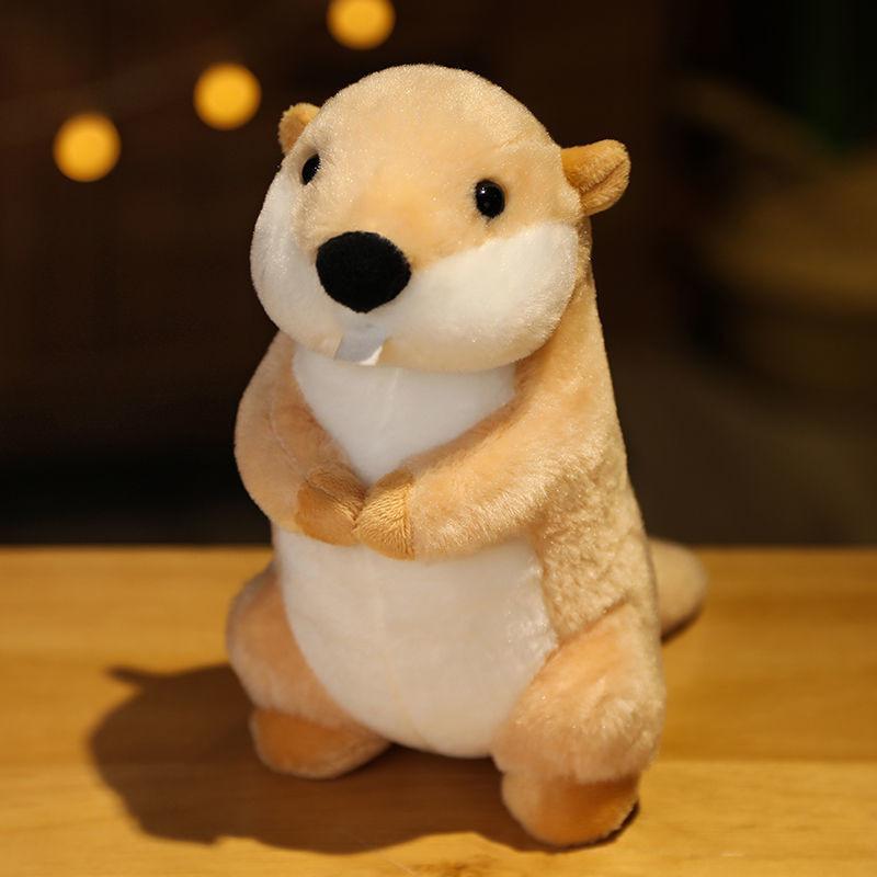 Realistic Beaver Plush Toy Large Teeth Spongy Filling Perfect Birthday Gift