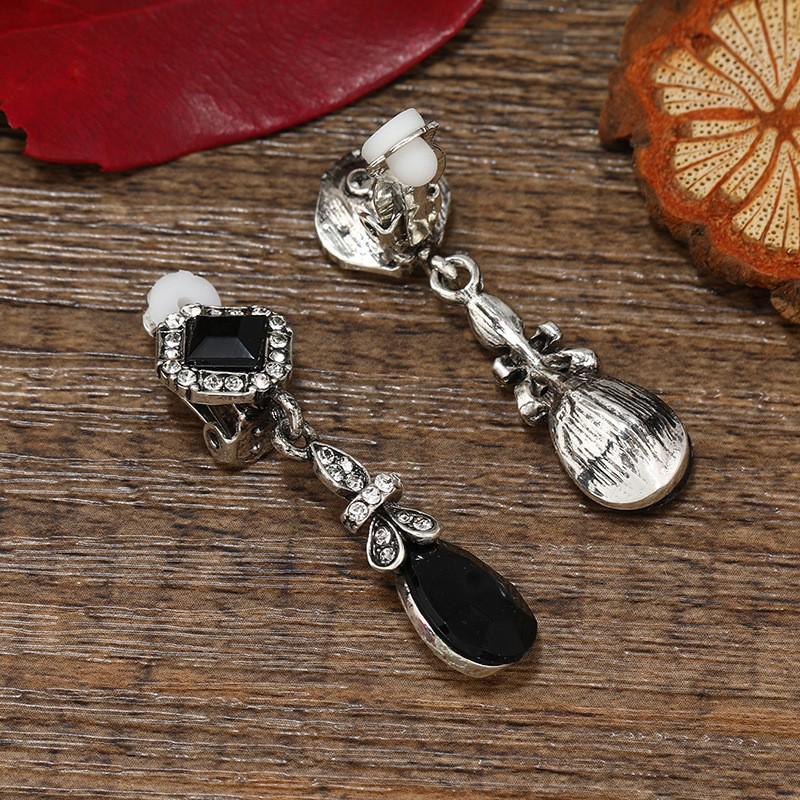 Bohemian Water Drop Square Ear Cuff for Non-Pierced Ears