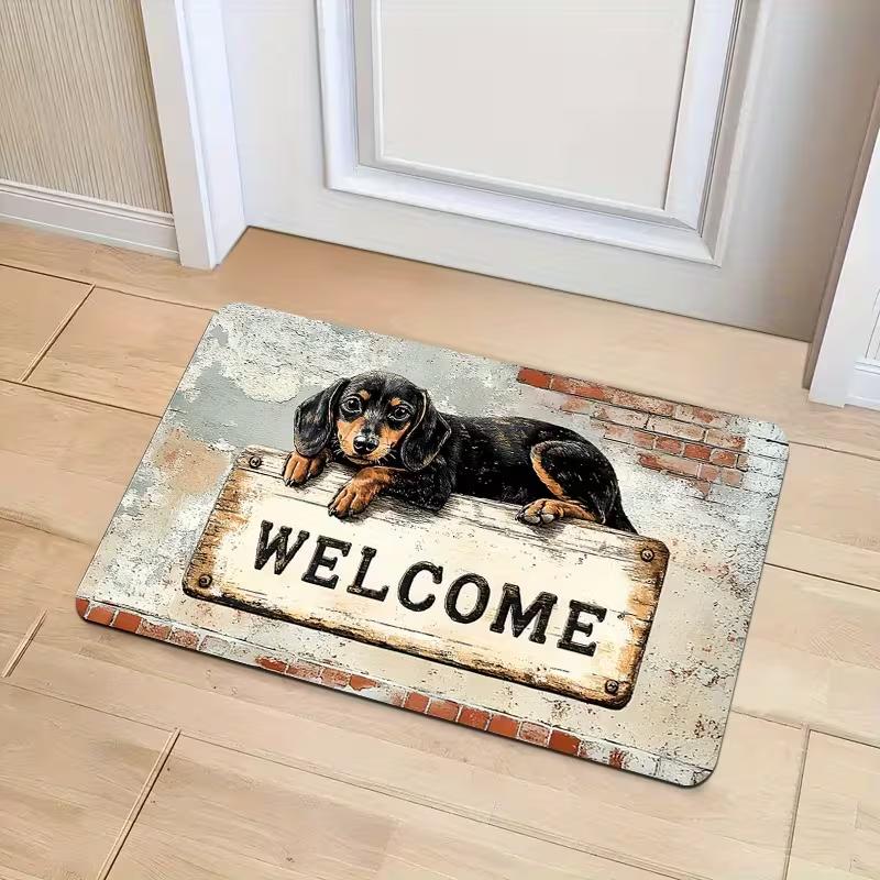Dachshund Printed Kitchen Carpet Living Room Dining Room Laundry Floor Mat Bath Balcony Hallway Non-slip Door Mat