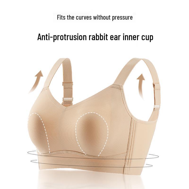 Seamless Underwire-Free Shaping Side-Support Bra for Large Busts
