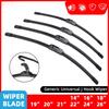 Universal U-Type Soft Rubber Frameless Wiper Blades for Car Windshields | 14''-26'' Sizes Available