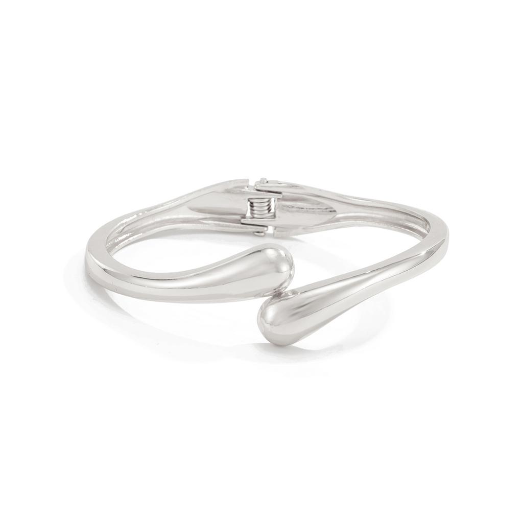 SHIXIN Punk Glossy Geometric Stackable Cuff Bracelets for Women Hip Hop Water Drop Gold Color Open Bangle Bracelet Party Jewelry