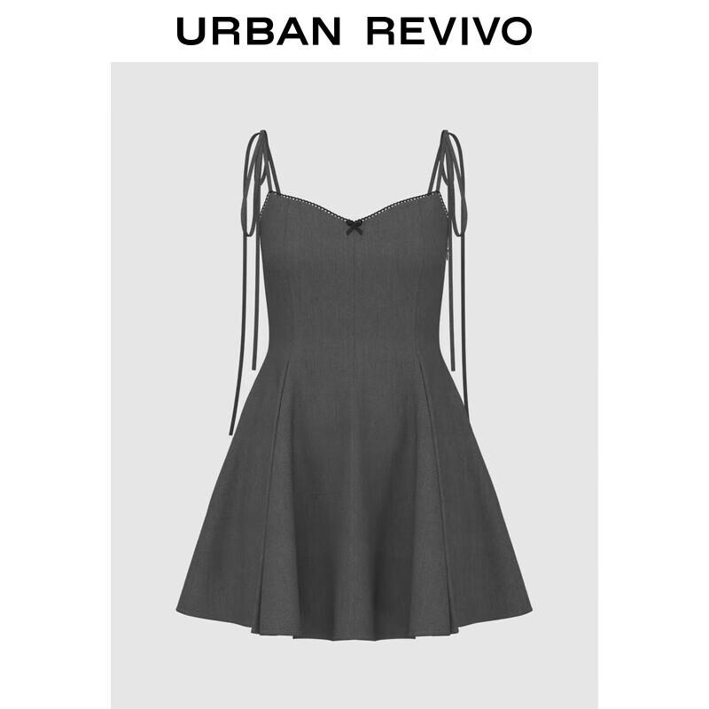 

Элегантное женское мини-платье на бретелях из лоскутного кружева M