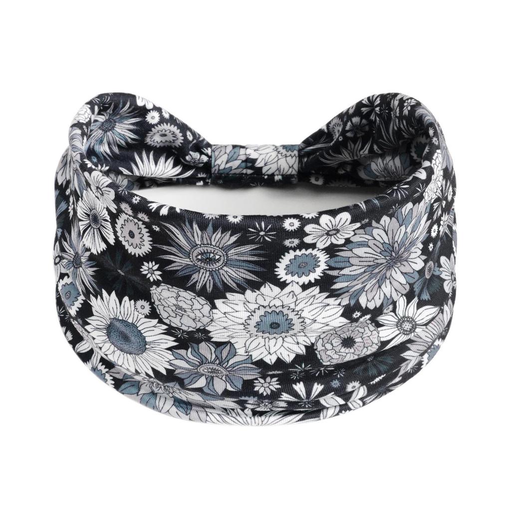 Bohemian Retro Print Yoga Headband: Wide African-Inspired Headscarf for Women